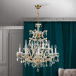 Candelabru clasic cristal Aur 24k 12xE14/40W, Maria Theresia-A LU 2224/8+4 MT Gold Orion